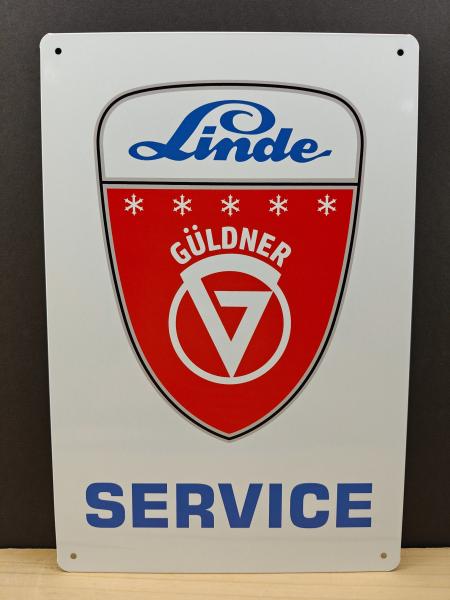 Güldner Service weiß Blechschild